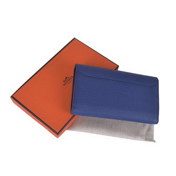 Cheap Fake Hermes Constance Long Wallets Royalblue Calfskin Leather Gold - Click Image to Close